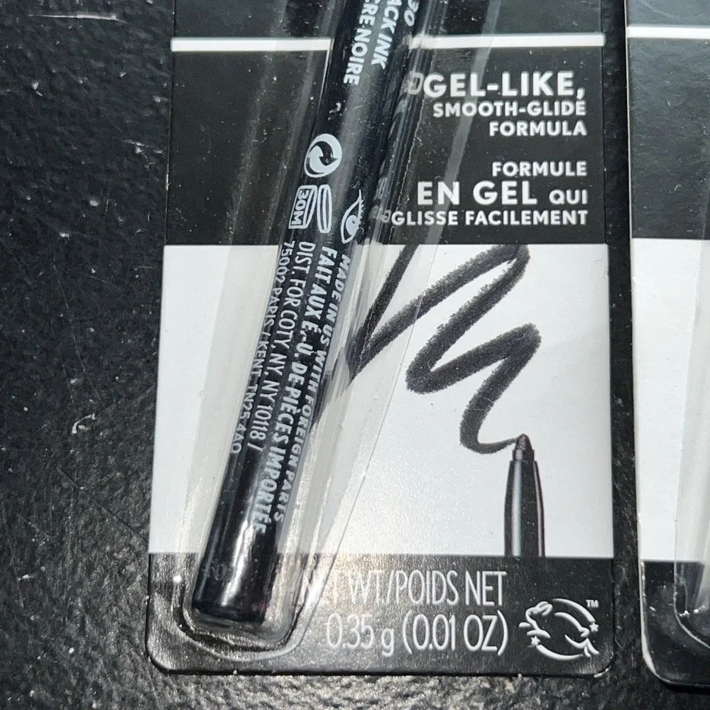 2 Covergirl Ink It! Perfect Point Plus All-Day Eye Pencil #230 Black Ink .006 Oz
